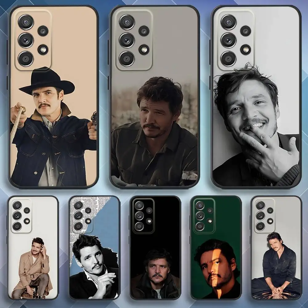 حافظة هاتف ممثل P-Pedro P-Pascal لهاتف سامسونج S 25,24,23,22,30,21,10,9,Ultra,Plus,Lite,FE,4,5G حافظة سوداء ناعمة