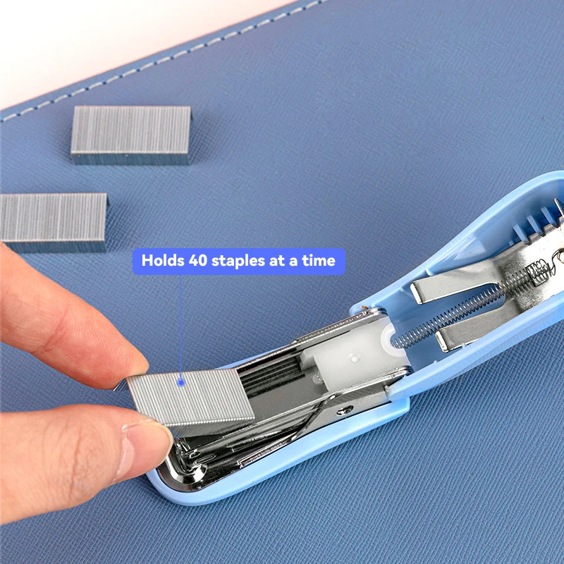 1pc Cute Macaron Color Mini Stapler for Student Stationery Combo Set Convenient Small Stapler and Staples for Binding Paper