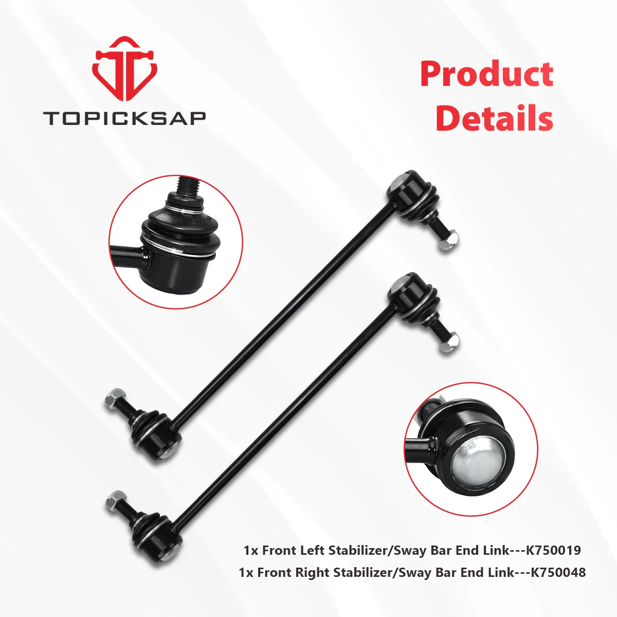 TOPICKSAP 12pcs Front Lower Control Arm Sway Bar End Link Kit for Ford Five Hundred Freestyle Montego 3.0L 2005-2007