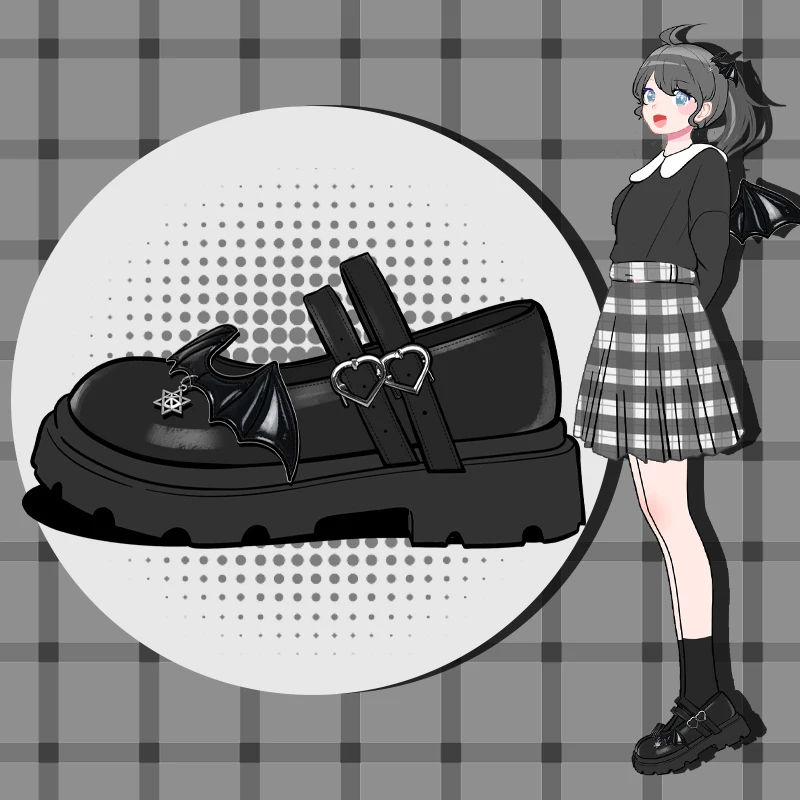 Amy and Michael 2022 Autumn Kawaii Lolita Mary Jane Shoes Lovely Girls Students Cosplay Shoes Women Pu Leather Platform Shoes