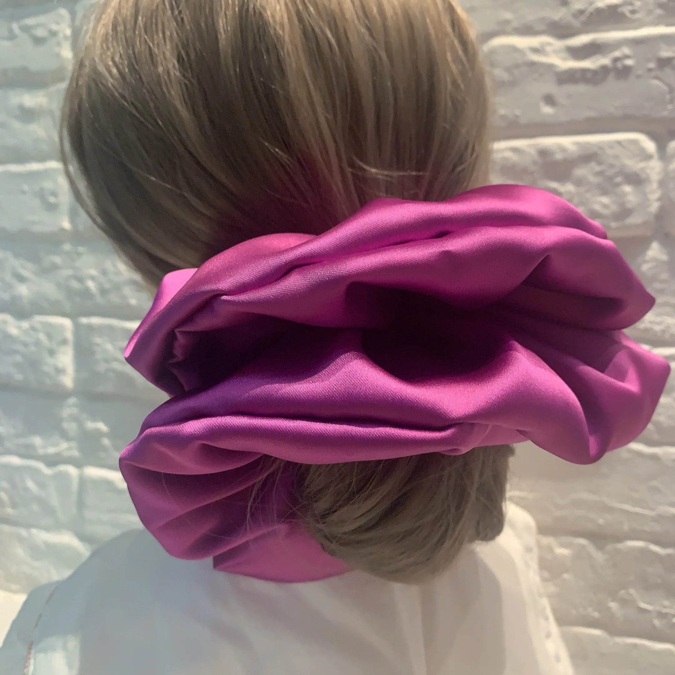 High Quality Large Satin Scrunchies Solid Oversize Hair Ropes for Women Set Hair Bands Tie Gum Elastics Ponytail Holder Headwear