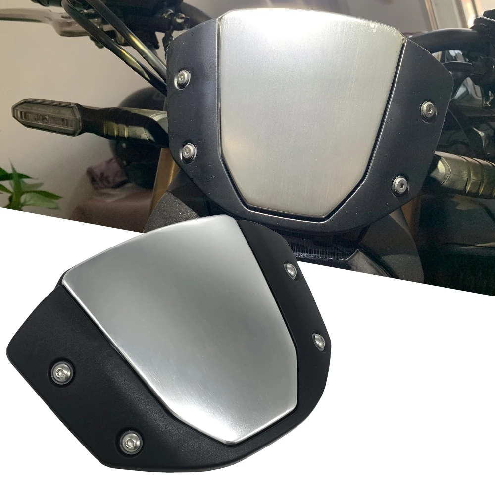 Motorcycle Aluminum Fairing Black Silver Windshield Windscreen Wind Deflector For Honda CB650R CB 650R 2018 2019 2020