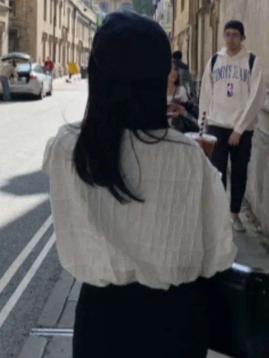 Sweet Versatile Dongda Gate irt Spring 2025 Square Collar Lantern Sve  Color Hooded Other Material 00% Women's Fas...