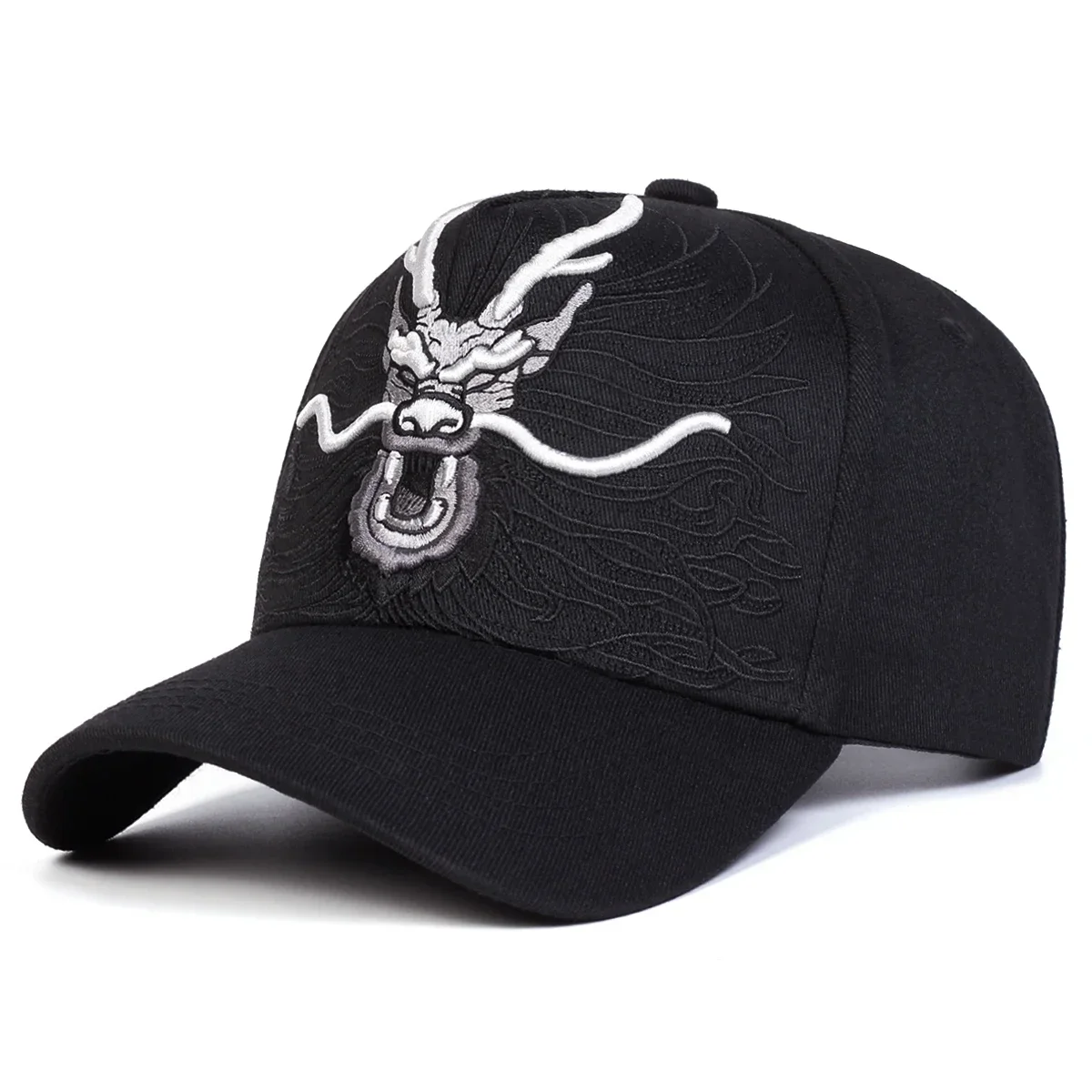 Unisex-Baseballmützen mit Drachen-Stickerei, für Frühling und Herbst, verstellbare Freizeithüte für den Außenbereich, Sonnenschutzhut, Sportmütze