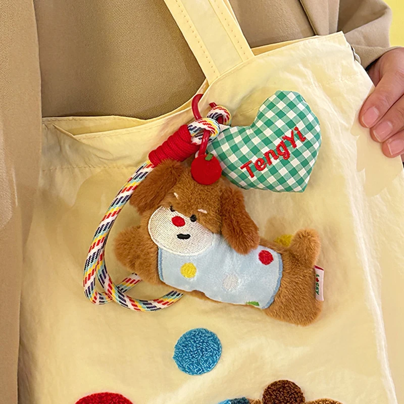 Porte-clés en peluche pour écouteurs Apple, lapin de dessin animé, poupée en peluche douce, pendentif de voiture, sac à dos, décor de sac, cadeau pour enfant