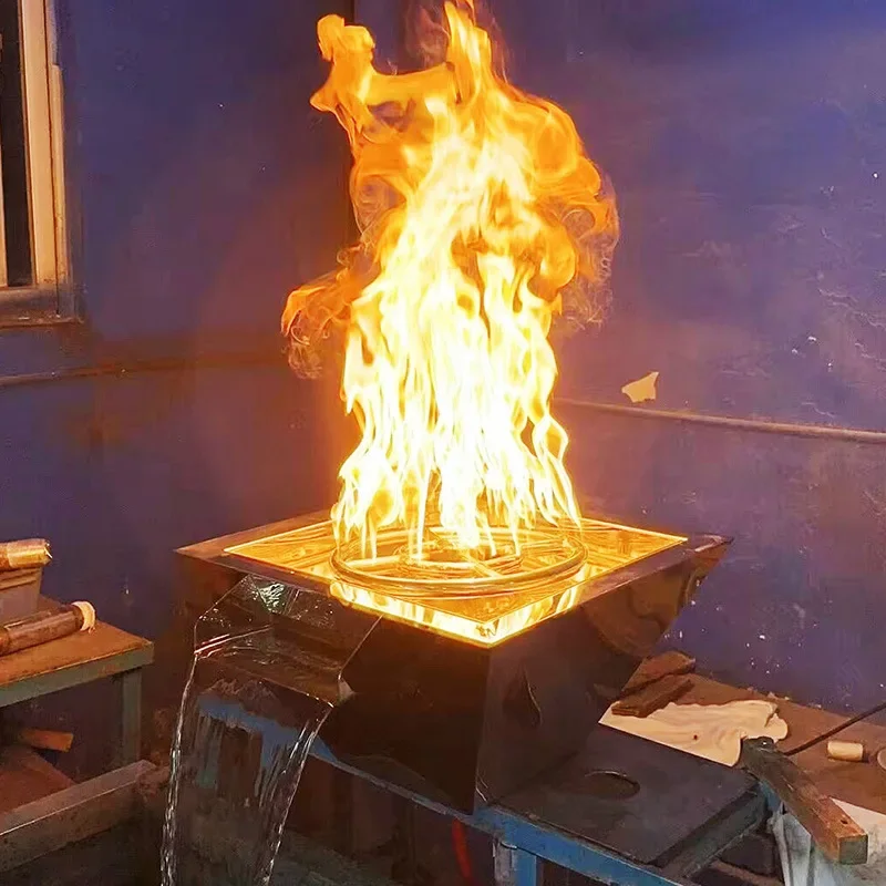 Villa B & B Hot Spring Pool Fireable Basin Stainless Steel Creative  Brazier Pool Special Flowing