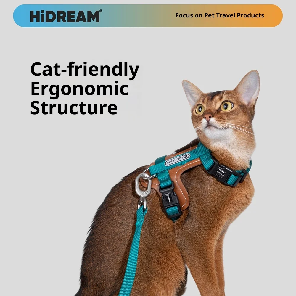 

Набор Hidream: регулируемая кожаная шлейка и поводок для кошек, I-образная, защита от побега, для прогулок на улице, для взрослых домашних кошек
