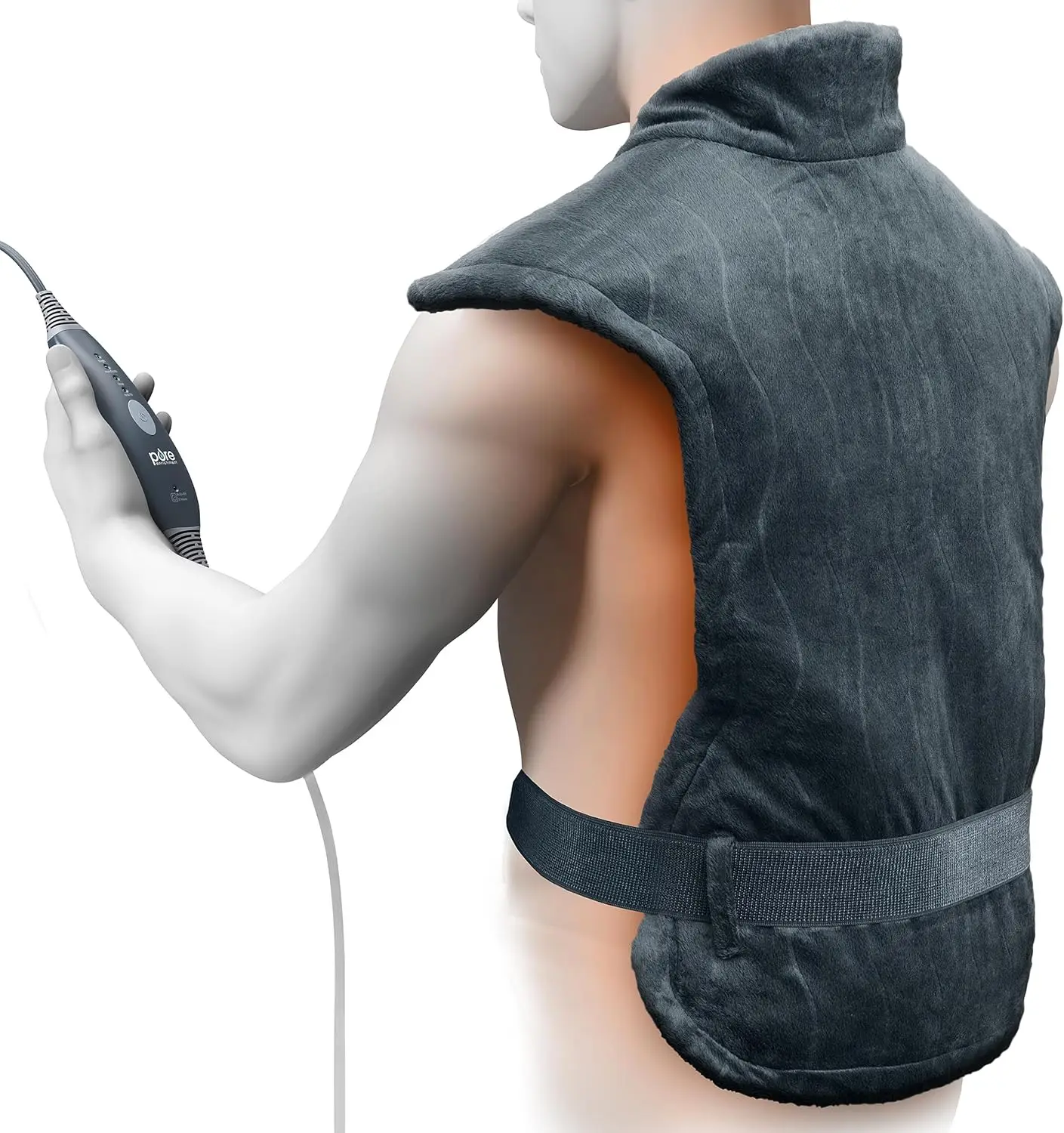 

Far Infrared Heating Pad for Back & Neck Pain Relief, 4 Heat Settings, Dry/Moist Heat, 31.5" x 24"