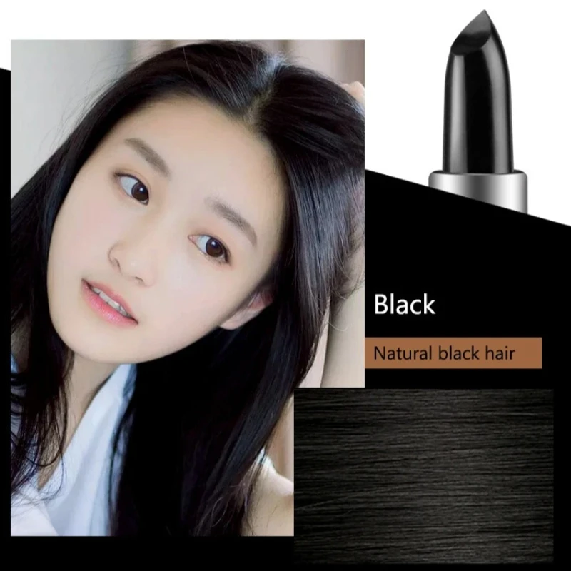 

Black Brown Root Covering Disposable Lipstick-Style Hair Dye Stick & Coloring Paste Professional Hairdressing Use Hair Color