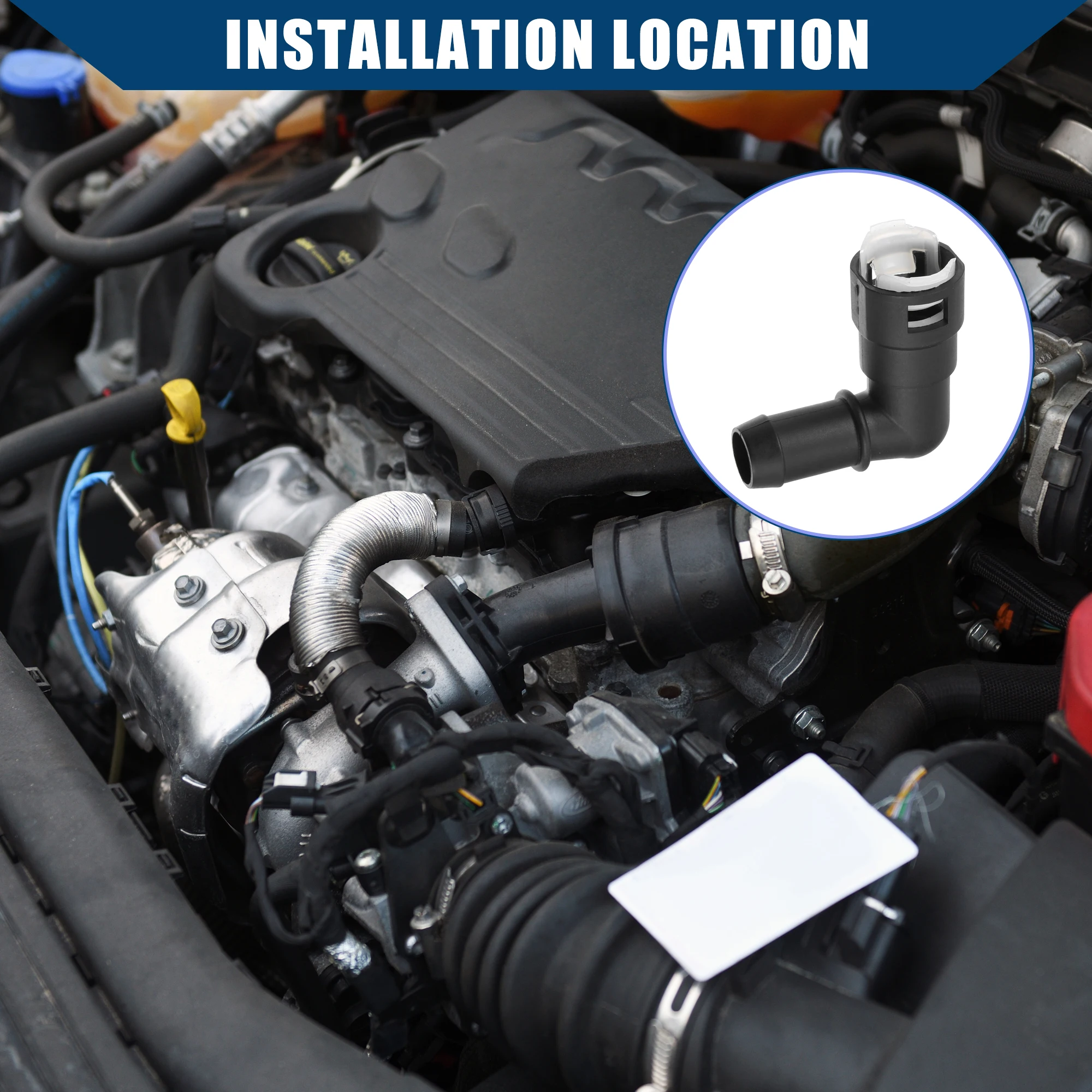 

UXCELL No15119175 Соединитель шланга отопителя для Buick Rainier 2004-2006 гг. Пластик Черный