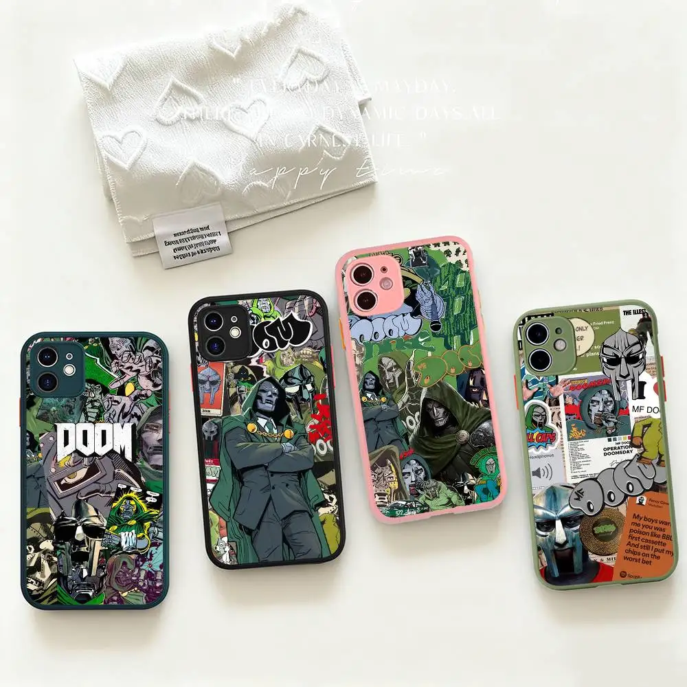 Coque de téléphone mate translucide tendance MF DOOM Hot Singer pour iPhone 16 ProMax 15 14 13 12 11 X XS PRO Plus