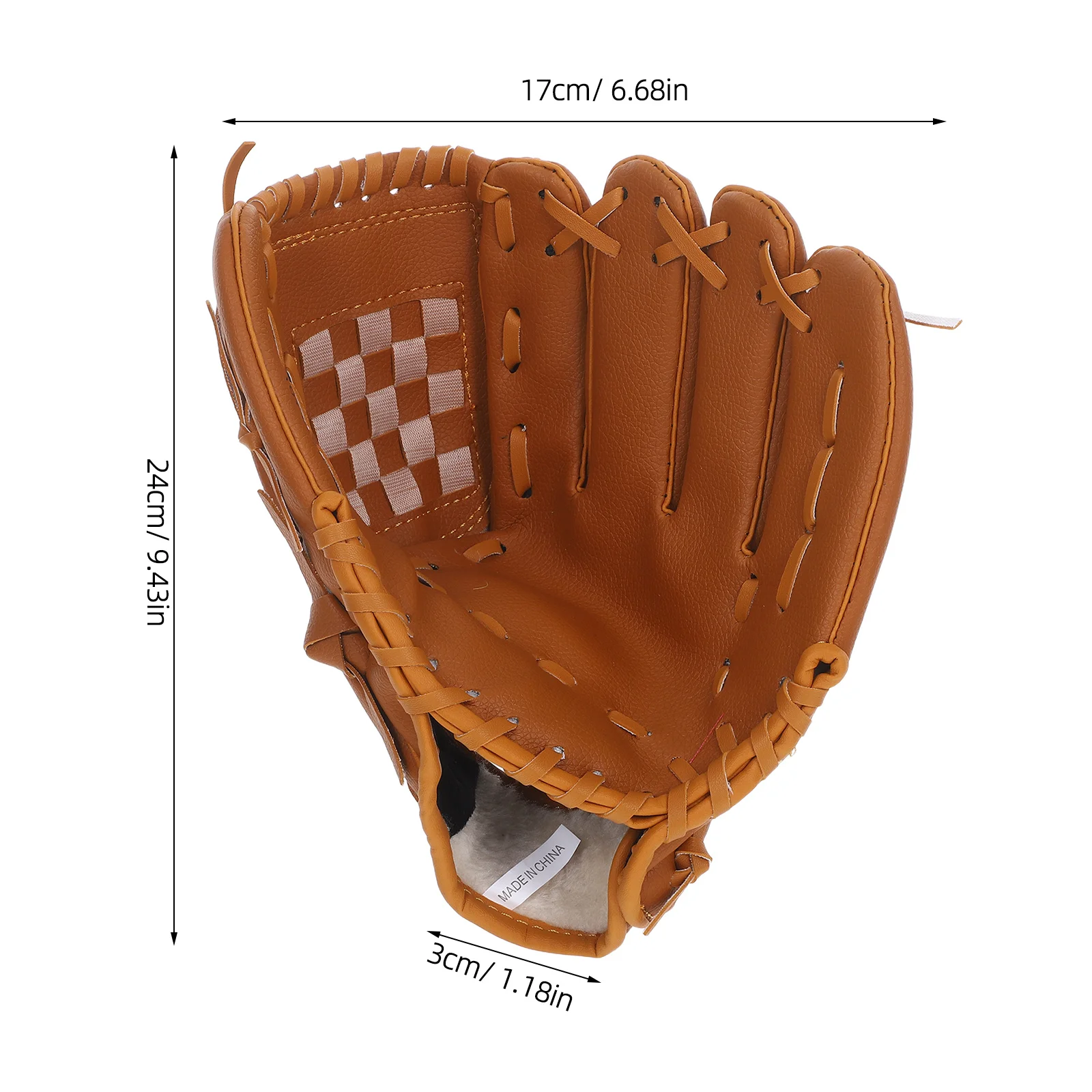 1Pcs 10.5 Inch Thicken Infield Pitcher Baseball Gloves Softball Sports Training Durable Flexible PU PVC Beginner Friendly Yellow