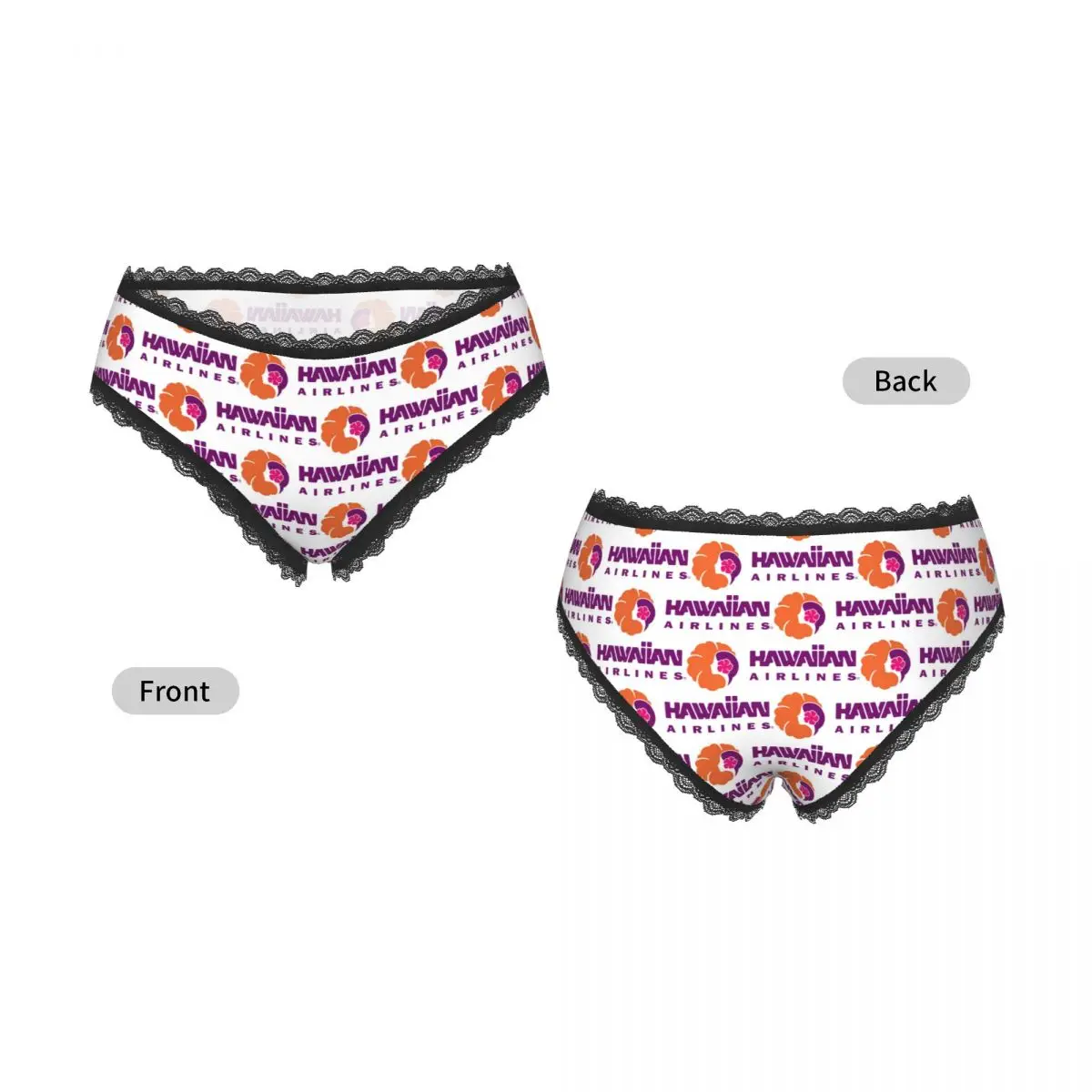 Custom Hawaiian Airlines Panties Briefs Women's Comfort Briefs Underwear Breathable Female Underpants