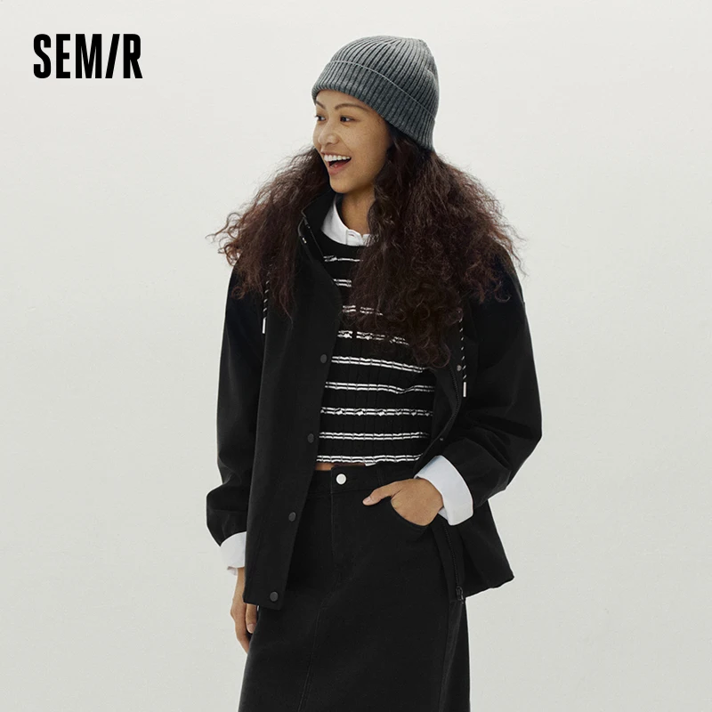 Semir Women Jacket Water Repellent Windproof Loose Outdoor Urban Protective Autumn Lightweight Outerwear Daily Wear 2026
