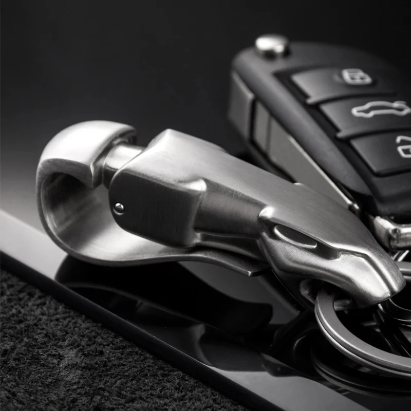304 Stainless Steel Leopard Shape Men's Belt Keychain,Durable Waist Hanging Buckle Car Key Ring Holder,Fathers Day Gift For Dad