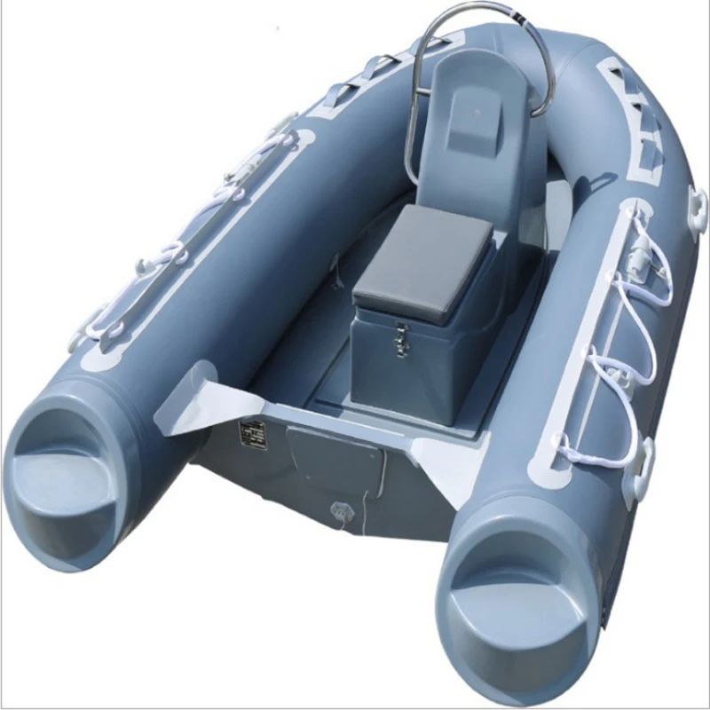 Fiberglass bottom rubber boat, small-sized with sufficient horsepower fiberglass inflatable  without a driver's