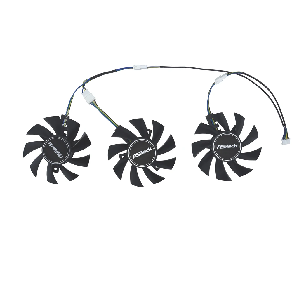 Video Cards Fan For ASRock RX 5600XT Phantom Gaming 6G,RX5700XT Challenger Pro 8G OC,ASRock VII 16g,3Pcs/Set,FD8015U12D