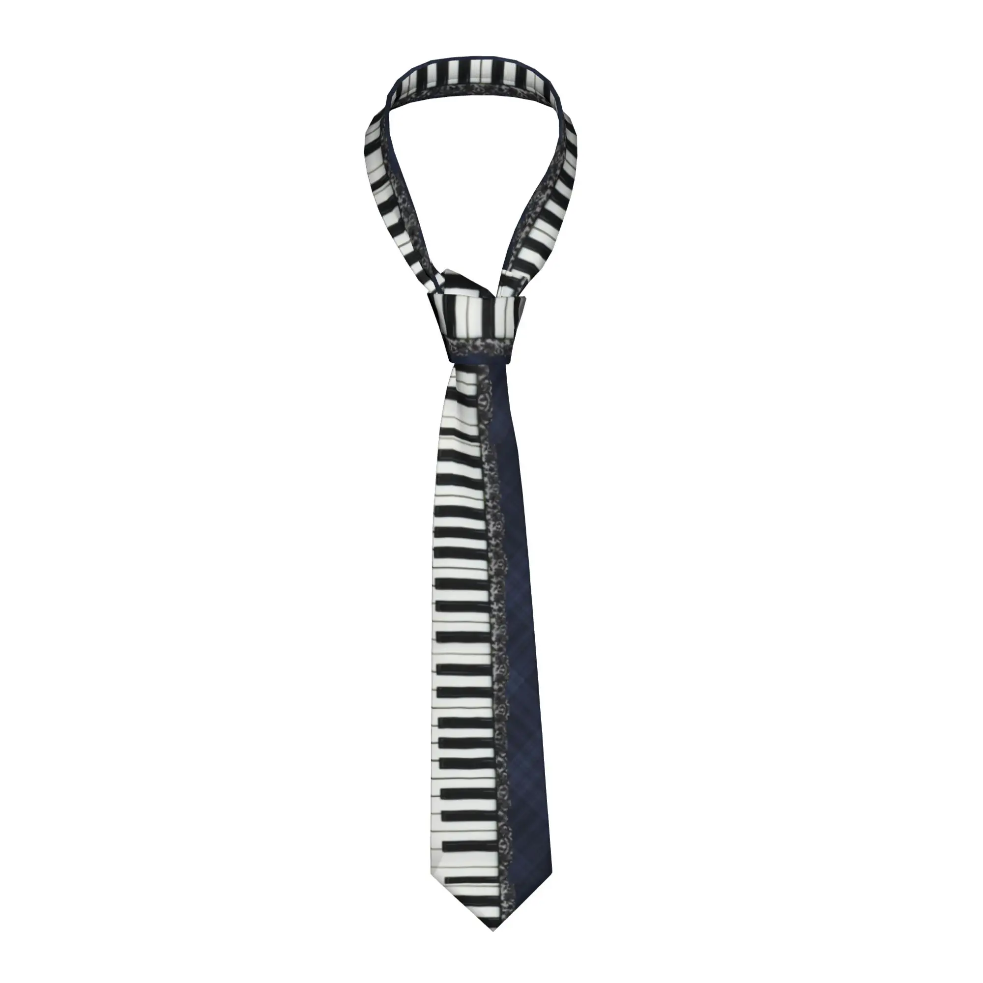 Music Notes Tie  Classic Elegant Neck Ties For Unisex Adult Wedding Quality Collar Tie Graphic Necktie Accessories