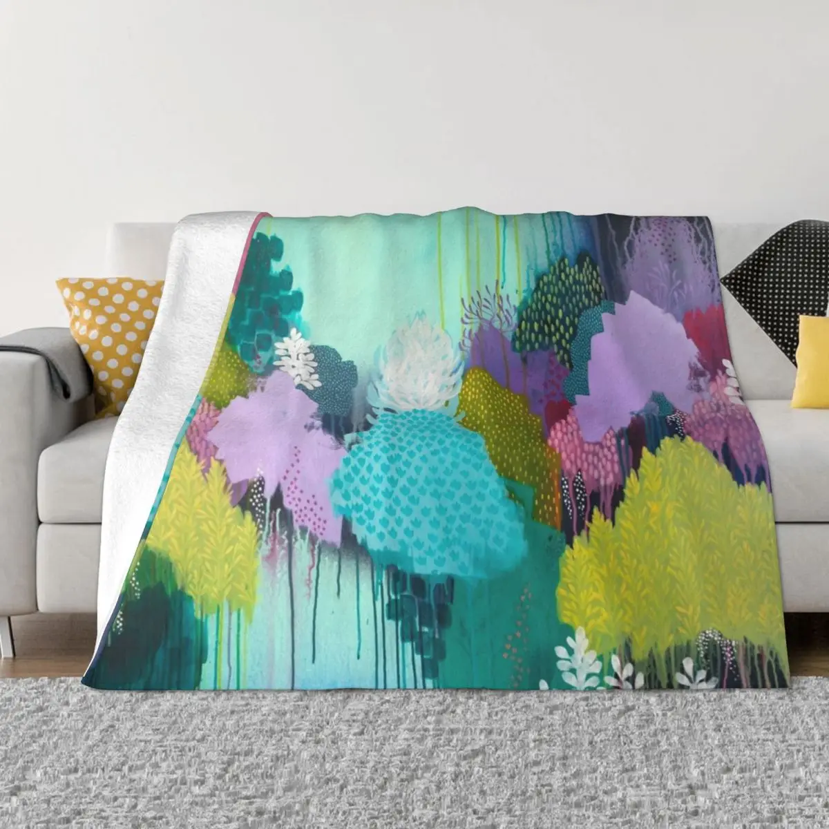 

Autumn Meets Winter Throw Blanket Blanket Sofa manga