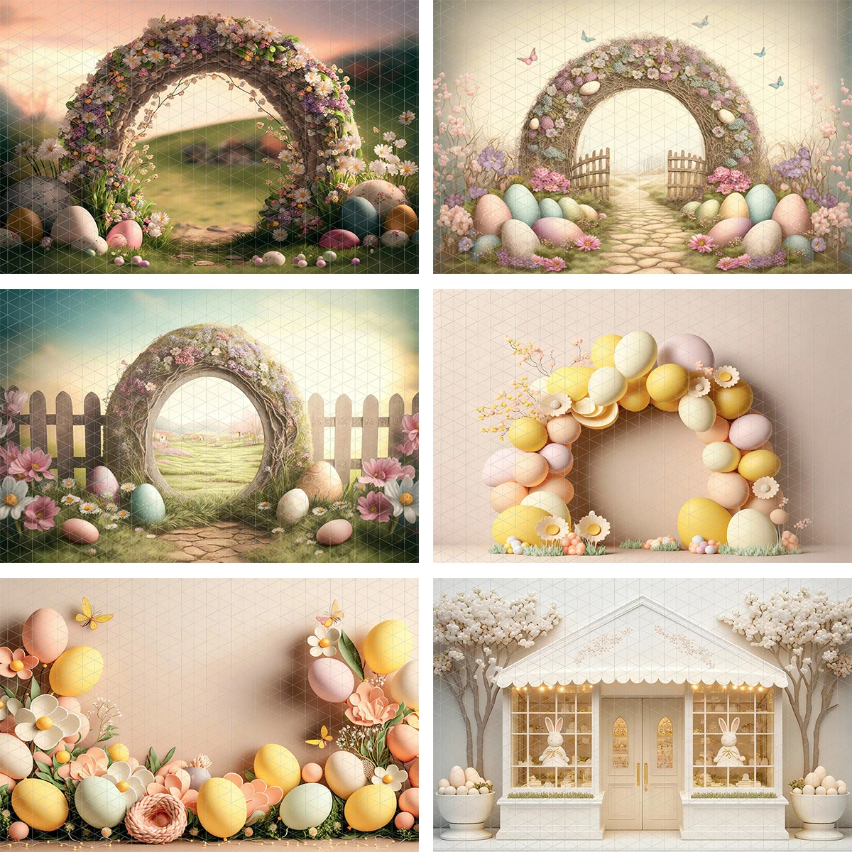 

Пасхальные арки-фоны для входа, реквизит для детских фотосессий, декор для тортов, фон с кроликами и бабочками для детского сада