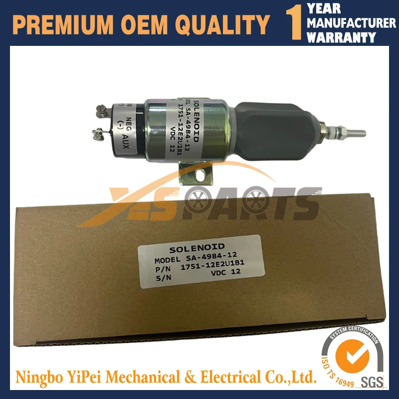 

12V Throttle Actuator Solenoid Valve SA-4984-12 for Genie 77402GT 77402 for Hatz Synchro-Start Woodward 1751 1751-12E2U1B1