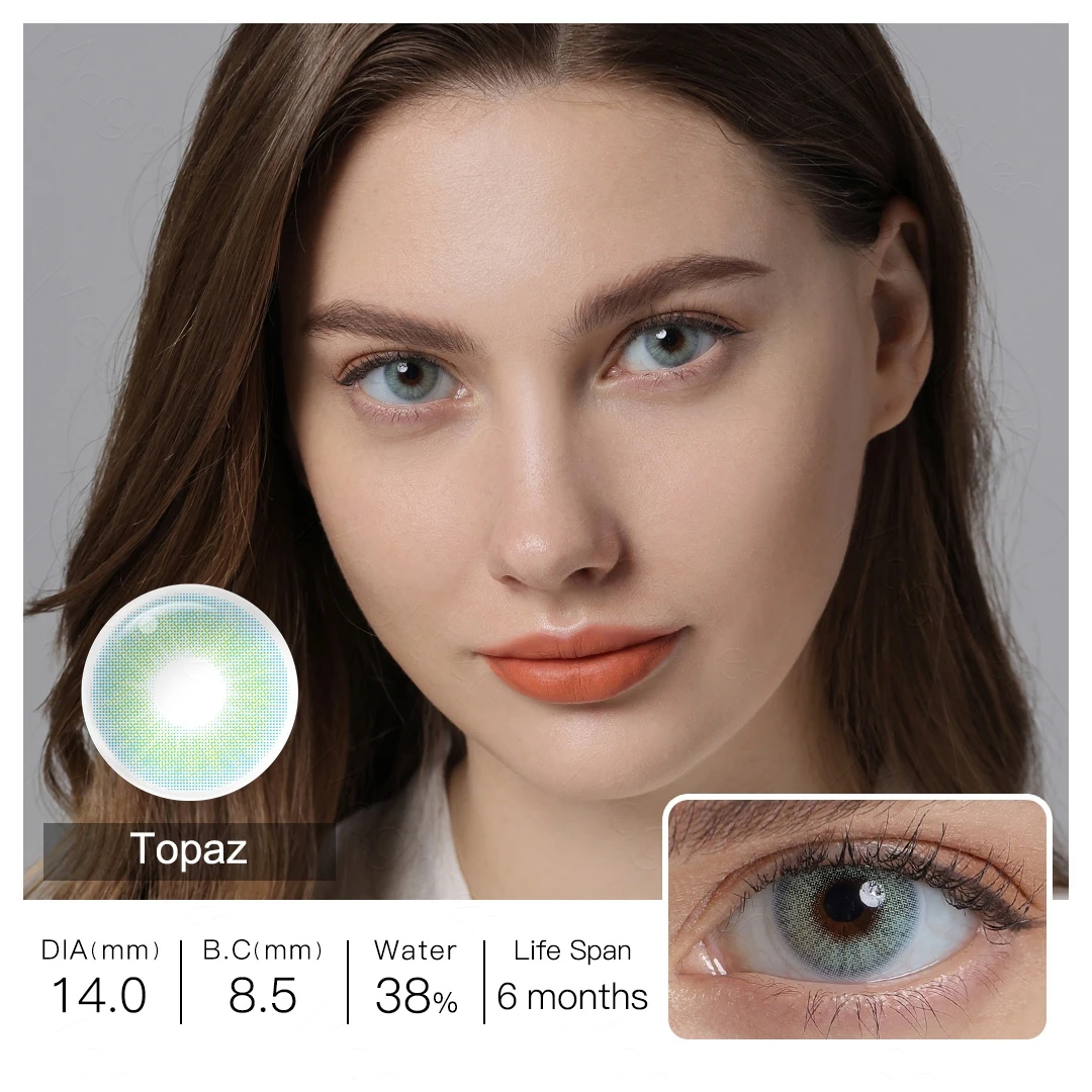 Hidrocor Contact Lens with Prescription Natural Eye Color Lens Color Contact Lenses for Eyes Cosmetic Soft Eye Lenses Pupils