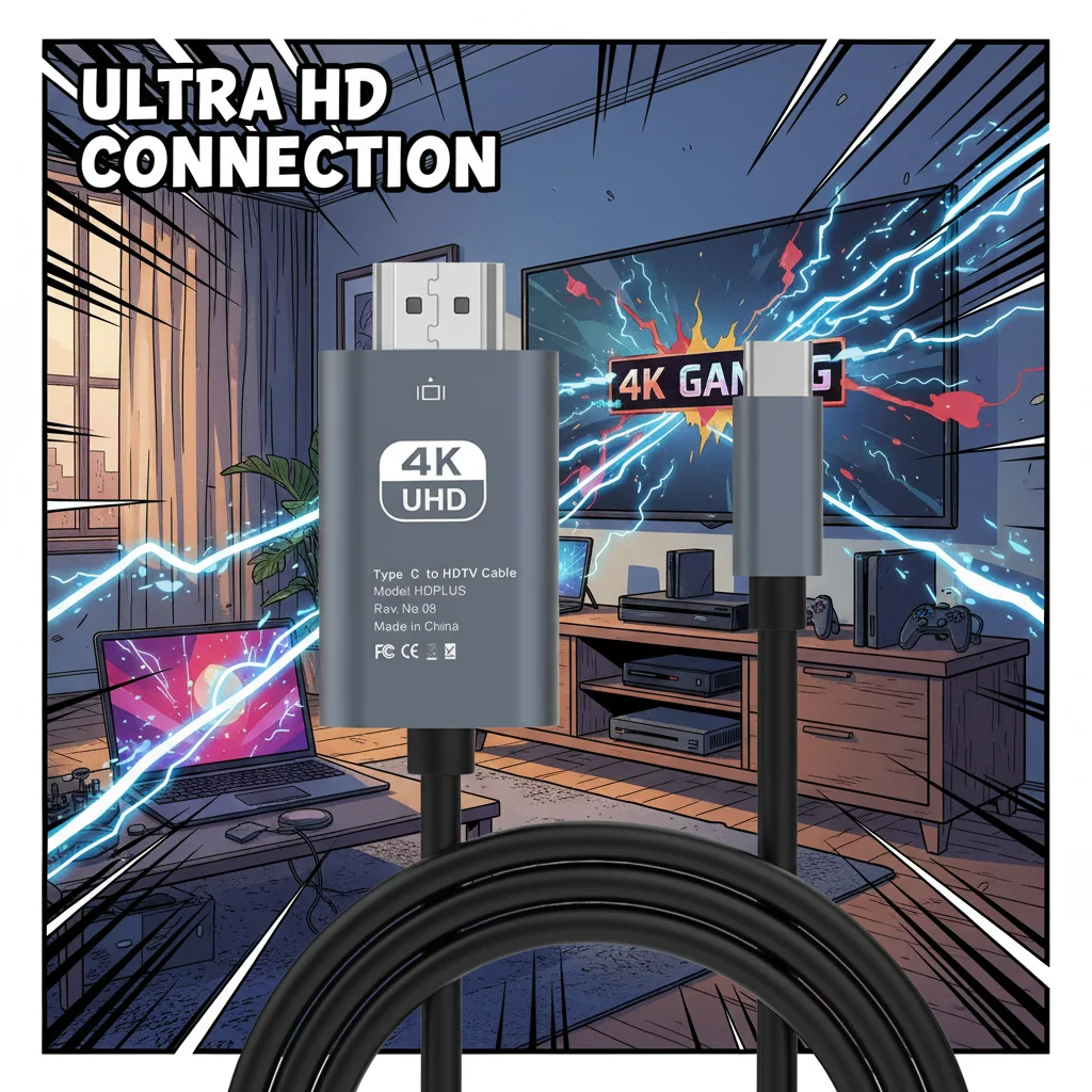

4K HD Type-C Projection Cable TV Phone Connection Same Screen Laptop Projector Adapter
