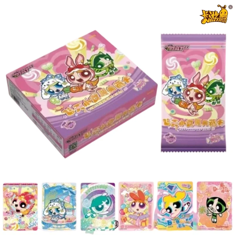 KAYOU Official The Powerpuff Girls Candy Pack Wave 1 Collectible Cards Blossom Bubbles Rare Flash Cards Blind Pack Anime Gift