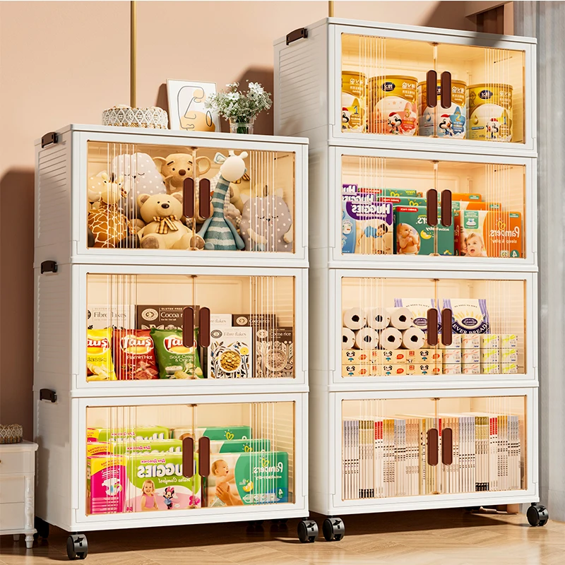 ZZXL Storage Cabinet Storage Cabinet Clothes Toy Finishing Foldable Installation-Free