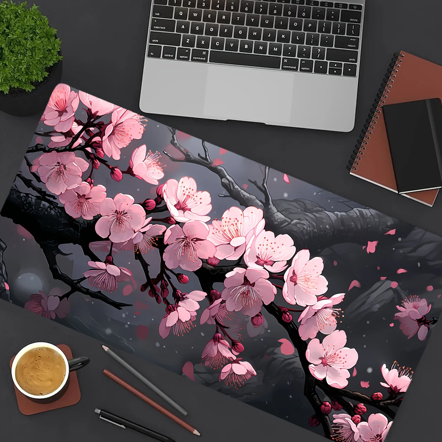 

Japanese Pink Cherry Blossom Mouse Pad Large Rubber Anti-slip Desk Accessories Mousepad for Offices and Gamer Keyboard Decor Mat