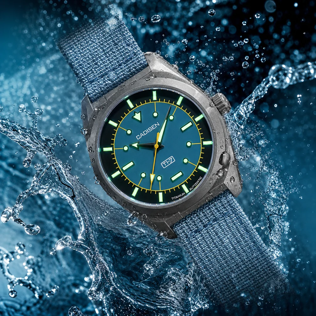 Mechanical Sports Watch with 8215 Movement Titanium Alloy Case 40mm Diameter 11.5mm Thickness Sapphire Glass 10ATM