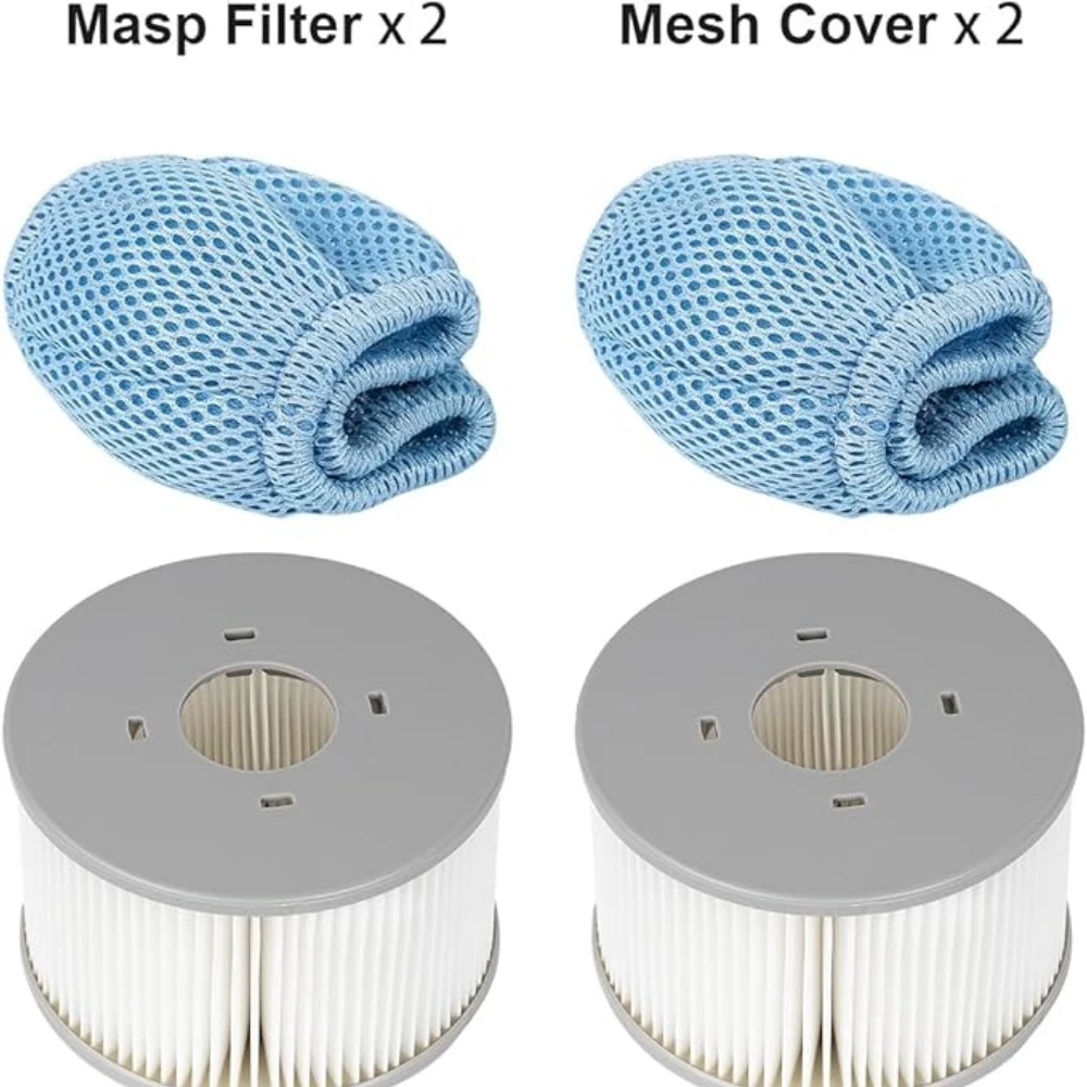 Compatible for Mspa Hot Tub Filter Cartridge, Reusable Mesh Protector, Replacement Swimming Pool Spa Filter Accessories