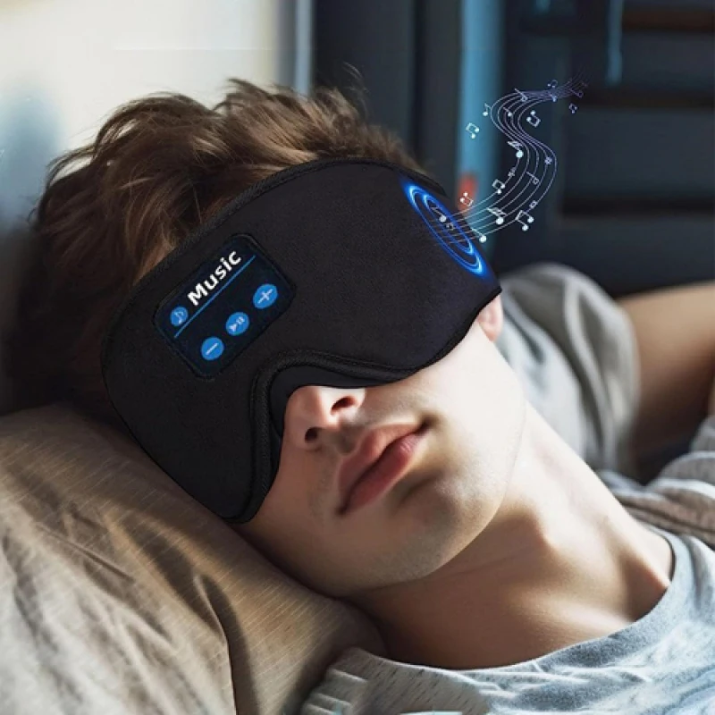 Mask For Sleep Headphones Bluetooth 3D Eye Mask Music Play Sleeping Headphones with Built-in HD Speaker For Side Sleepers