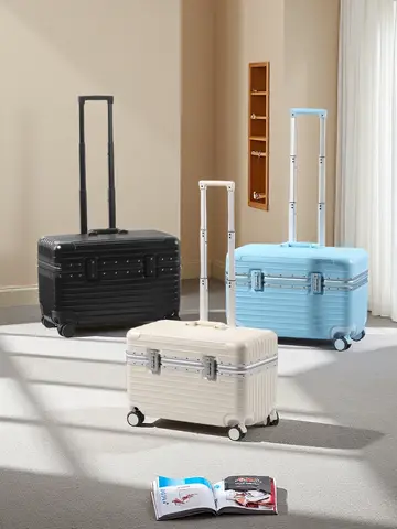 20-इंच एल्युमीनियम मिश्र धातु फ्रेम सूटकेस टीएसए कस्टम्स पासवर्ड लॉक एबीएस+पीसी मटेरियल यूनिवर्सल व्हील ओपन अपर कवर बोर्डिंग केस 10 best sales व्यावसायिक सामान - №8