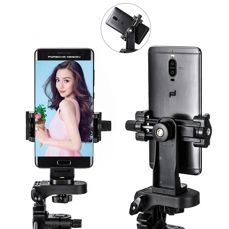 YUNTENG Mobile Phone Clip for iPhone Xiaomi Samsung Tripod Selfie Stick Cross Bar Smartphone Live Stream Photography Accessory view 5