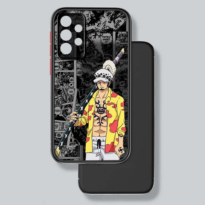 أنيمي قطعة واحدة لوفي زورو لسامسونج A56 A42 A36 A34 A33 A32 A23 A16 A04 A03 ملاحظة 20 5G متجمد شفافة جراب هاتف