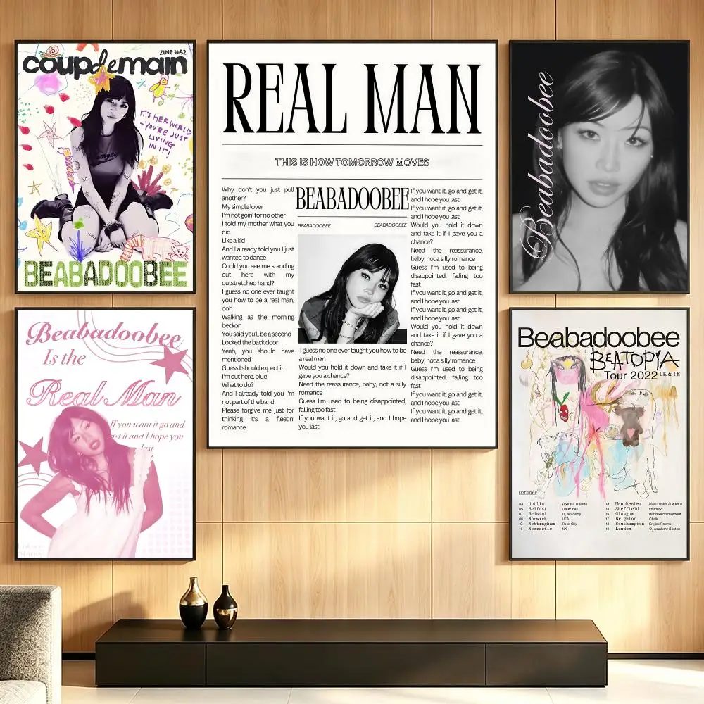 music Beabadoobee Poster Poster HD Printing Cozy Warm Style Home Decor Suitable for Living Room Bedroom Gift