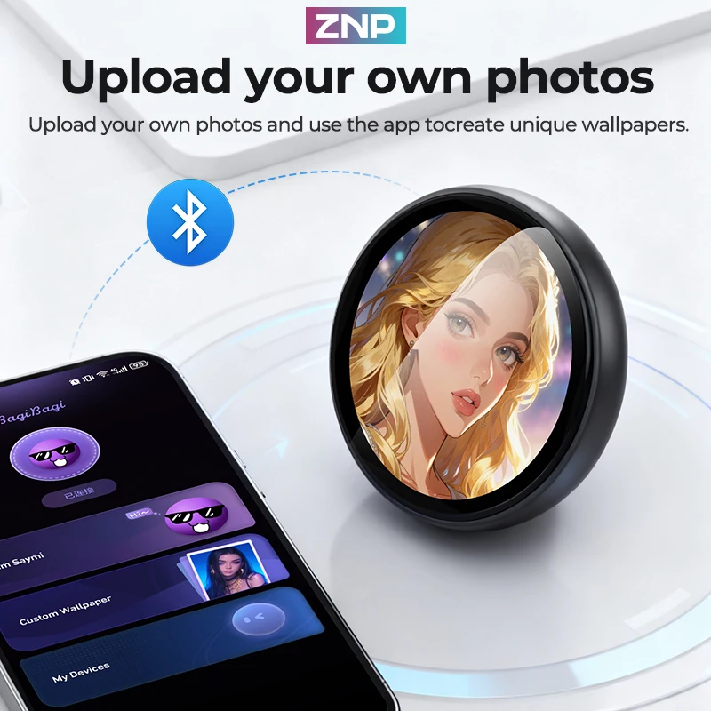 Ultra-thin AI Voice Translator ZNP Z01 Instant Professional Portable Magnetic Smart Voice Translation Display Touch Control