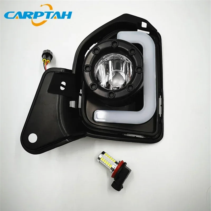 

12 В автомобильные светодиодные дневные фонари DRL для Toyota Hiace 2014 2015 2016 2017 2018 желтый указатель поворота дневные ходовые огни авто противотуманные фары