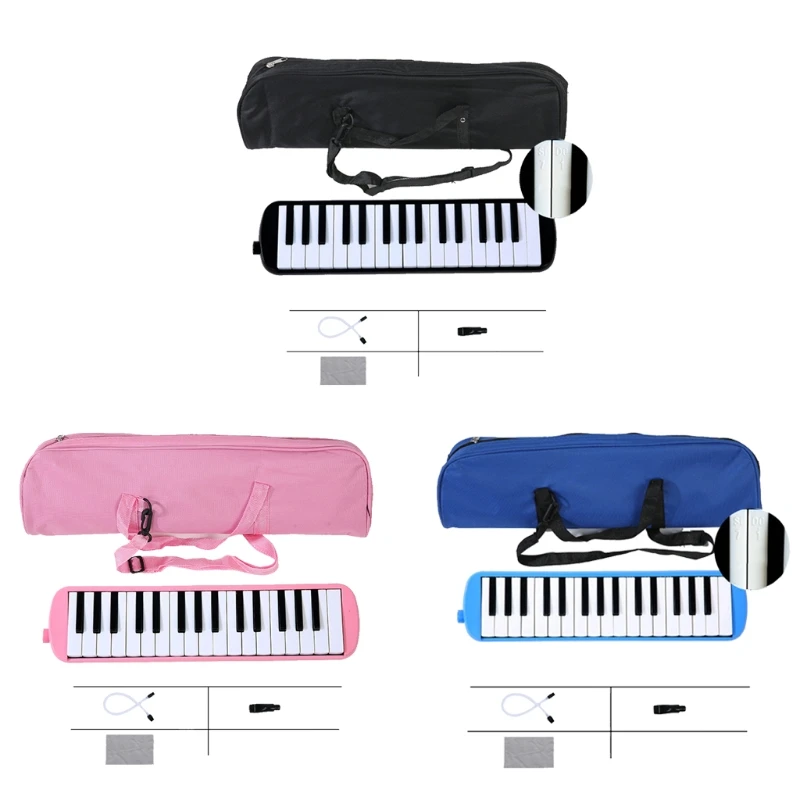 32 for Key Melodica Instrument Keyboard Soprano Piano with Mouthpiece Tube Sets and Carrying Bag for Kids Beginner