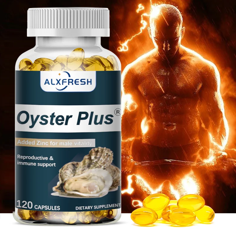 

Alxfresh Oyster 350mg Plus Zinc Pure, Highly Concentrated Capsules Energy Immune System Supports Nutrients Dietary Supplement