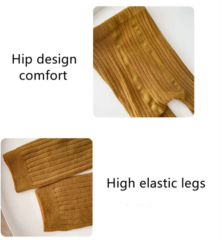 Kinderhosen für Mädchen und Jungen, gestrickte Leggings für Mädchen, einfarbige Baby-Kinderhosen, Strumpfhosen für 0 bis 6 Jahre, Frühling – Detail 10