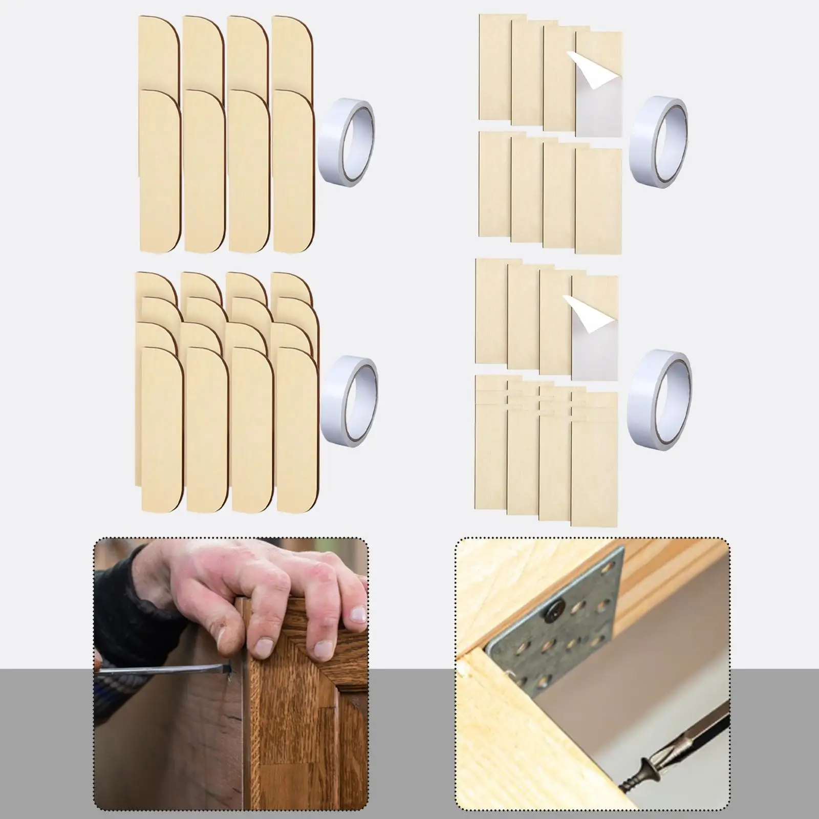 Cabinet Door Blank Sturdy Gifts Panel Fixing,Accessories Door Hole Cover Plate,Wood Repair Kit Hinge Repair Wooden Plate