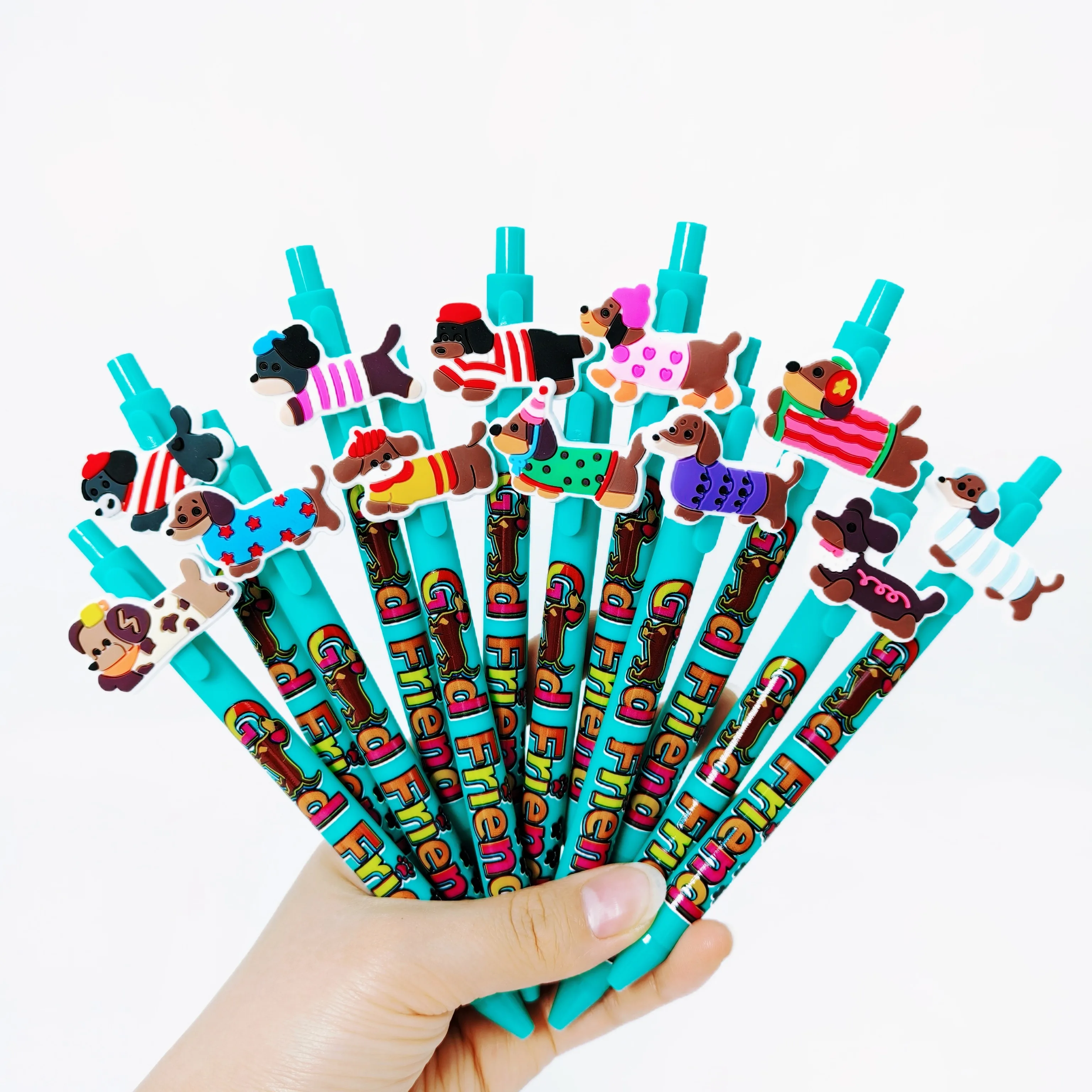 

6 шт./12 шт., шариковая ручка для собак, тема собаки, шариковая ручка с черными чернилами, быстросохнущая ручка, студенческая подпись, подарочная ручка