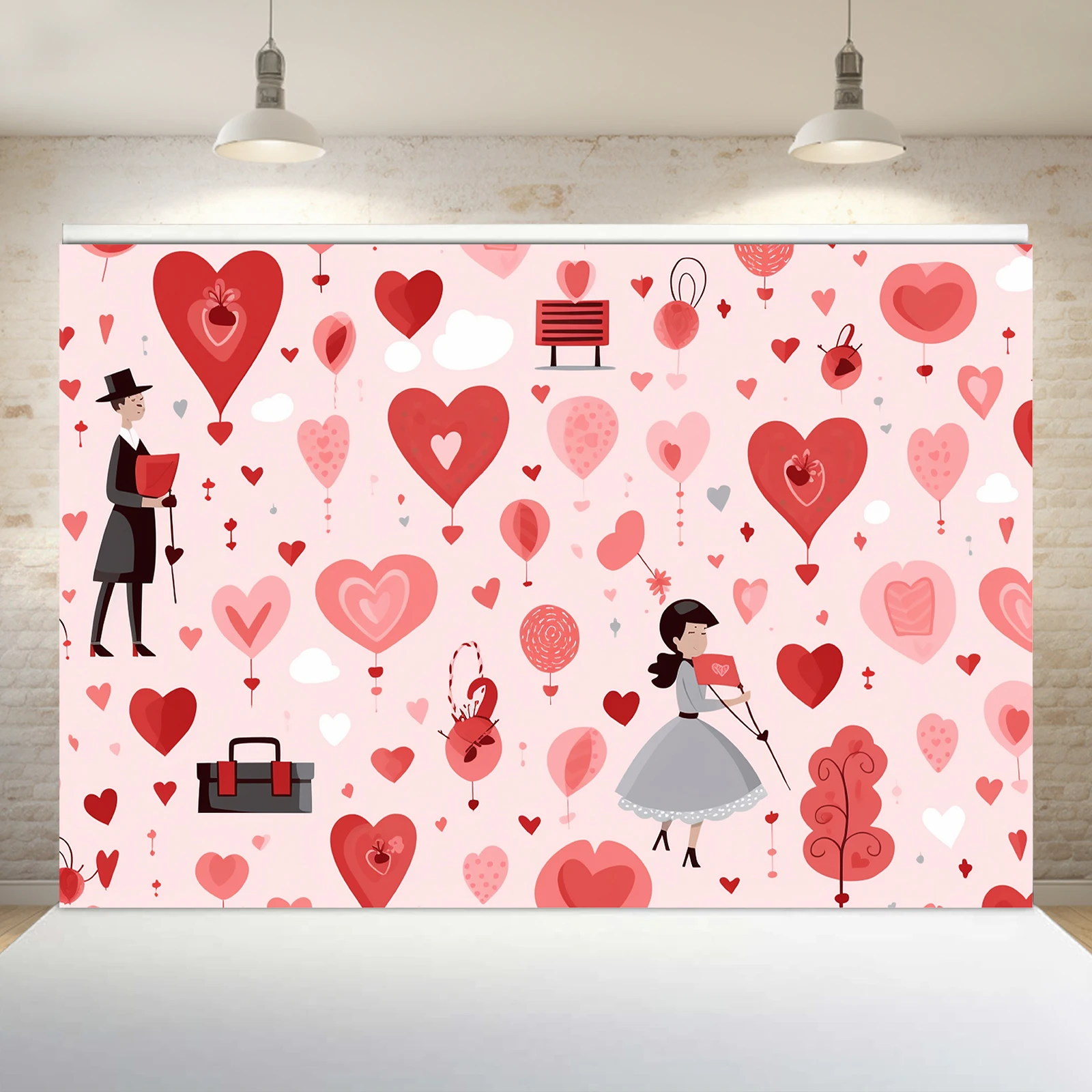 

1PCS 100x150cm Valentine'S Day(37) Theme Backdrop,Photography Background,Used To Gifts,Activities Or Other Party Decoration