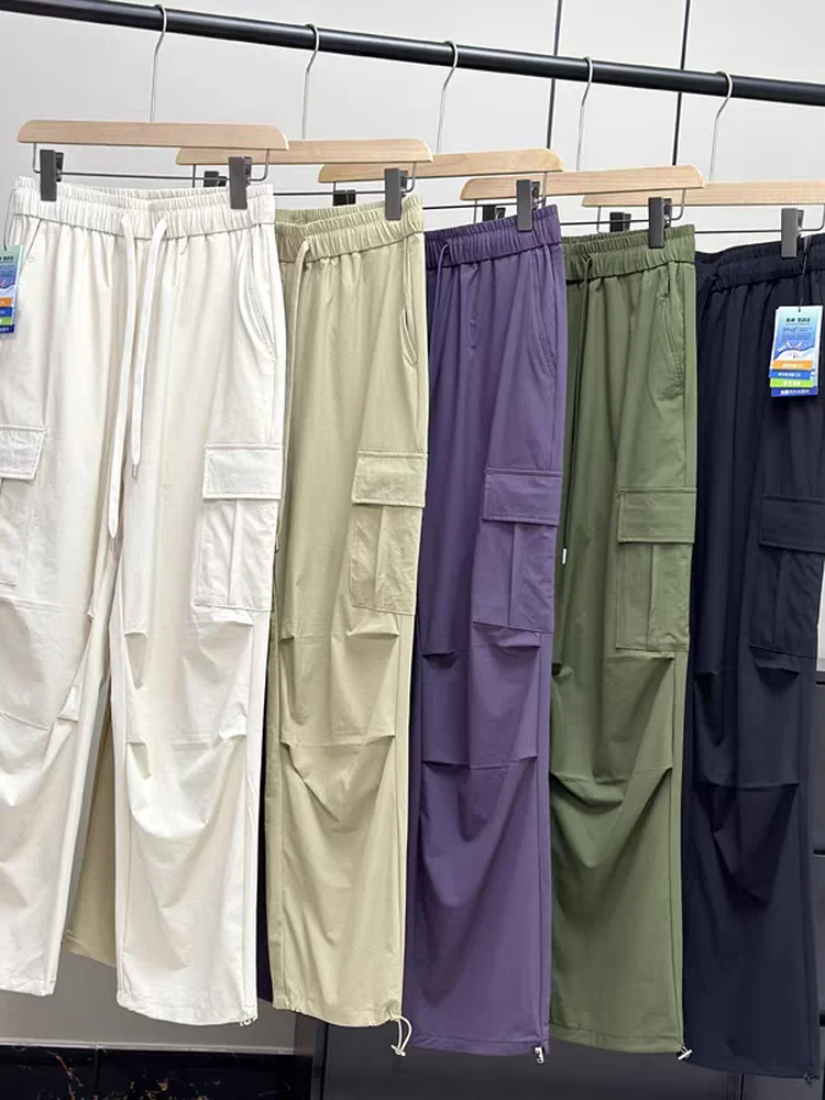 

Lightweight Breathable Casual Pants for Men And Women Outdoor Sun Protection Adjustable Waist High Waist Other Material