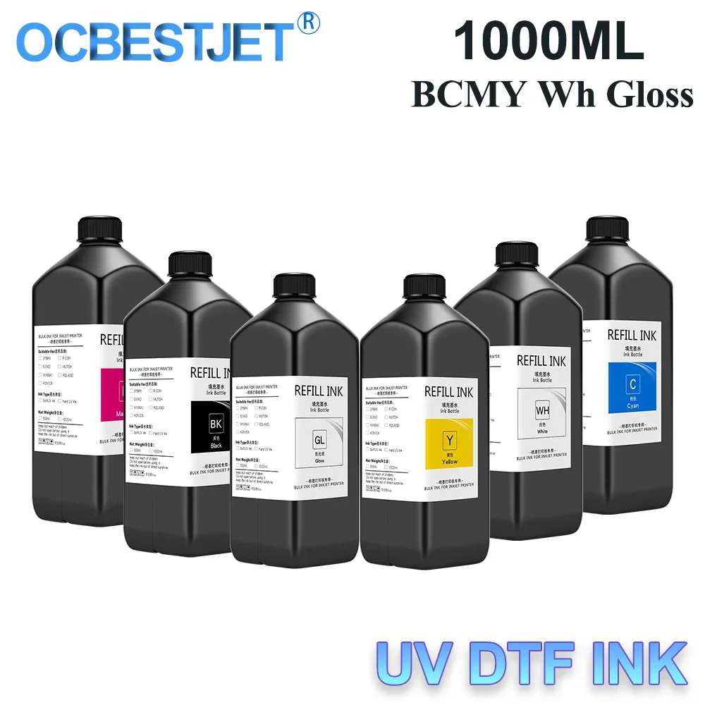 

1000ML UV DTF INK For Epson DX5 DX6 DX7 DX8 XP600 TX800 Printhead Suit For Epson L800 L805 L1800 R290 R300 1390 1400 1430 DX10