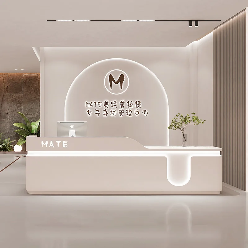 

Modern Simplicity Design Front Desk Nordic Reception Counter Cashier Counter Desk Beauty Pulpito De Iglesia Luxury Furniture