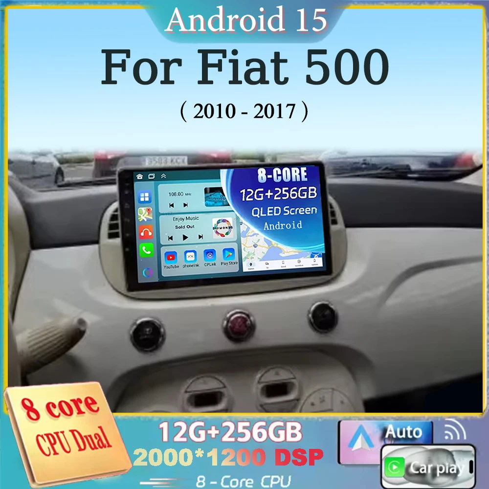 For Fiat 500 2010 2…