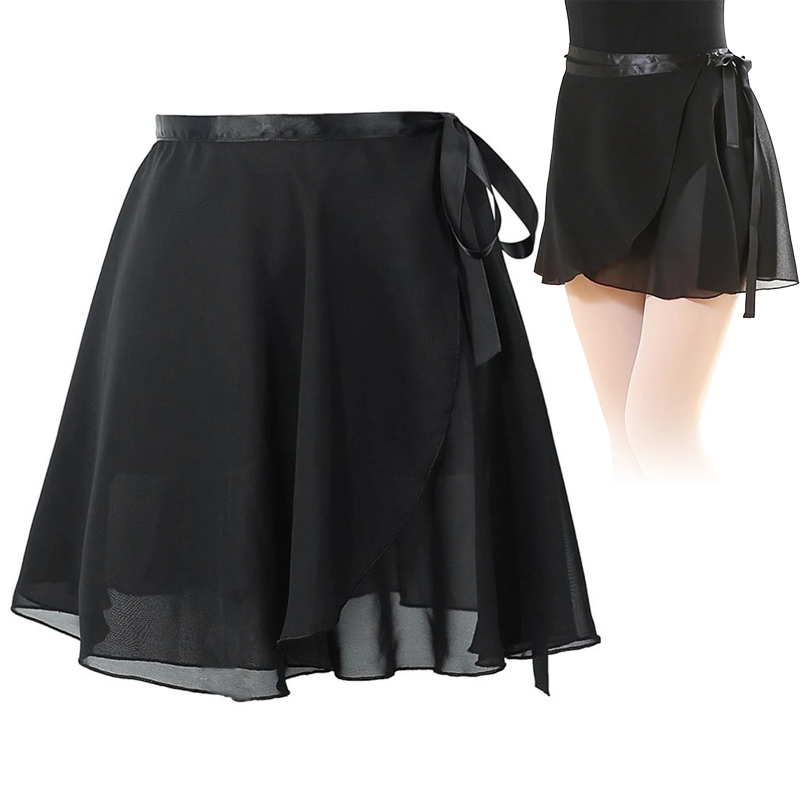 Wrap Skirt Chiffon Ballet Dance Wrap Skirt Adjustable Tie-up Design for Yoga Gym Workout Athletic Sport Wear Durable